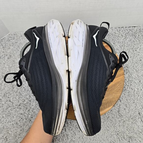 Hoka One One Mens 9.5D Bondi 8 Black White Athletic Daily Gym Road Running Shoe - Picture 7 of 12